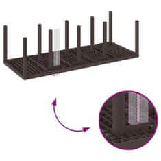 Vidaxl Komplet za jedilnico v vrtu 11 pcs Rjava Polt rattan