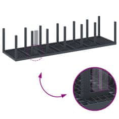 Vidaxl Komplet za jedilnico v vrtu 13 pcs Antracit Polt rattan