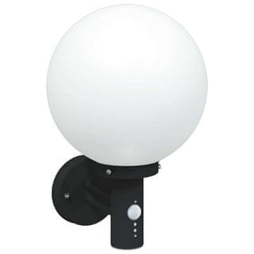 Vidaxl Zunanja stenska luč Črna 28 x 25 x 38 cm Nerjaveče jeklo