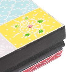 Vidaxl Stenske police večbarvno 40 x 20 x 6 cm Masiven les manga