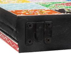 Vidaxl Stenske police večbarvno 40 x 20 x 6 cm Masiven les manga