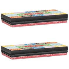 Vidaxl Stenske police večbarvno 40 x 20 x 6 cm Masiven les manga