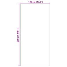 Vidaxl Doormat Roza in črna 120 x 250 cm Poliamid in PVC
