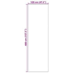 Vidaxl Doormat Rjava in črna 120 x 400 cm Poliamid in PVC