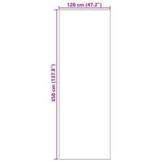 Vidaxl Doormat Rjava in črna 120 x 350 cm Poliamid in PVC