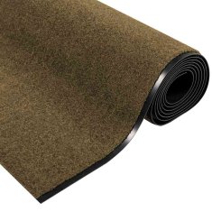 Vidaxl Doormat Rjava in črna 120 x 350 cm Poliamid in PVC