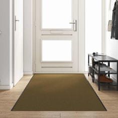 Vidaxl Doormat Rjava in črna 120 x 400 cm Poliamid in PVC