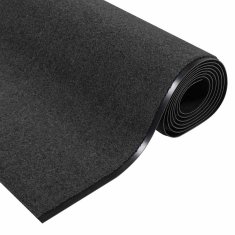 Vidaxl Doormat Antracitna in črna 120 x 350 cm Polipropilen in vinil