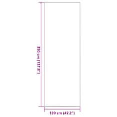 Vidaxl Doormat Rjava in črna 120 x 350 cm Polipropilen in vinil