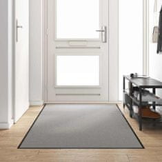 Vidaxl Doormat Siva in črna 120 x 250 cm Polipropilen in vinil