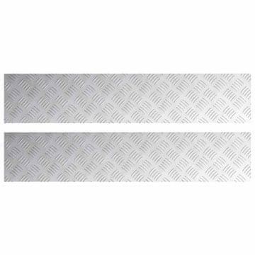 Vidaxl Šahovske Plošče 2 pcs srebrna 100 x 20 cm Aluminij