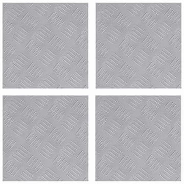 Vidaxl Stopnice Kvadrat 4 pcs srebrna 30 x 30 cm Aluminij