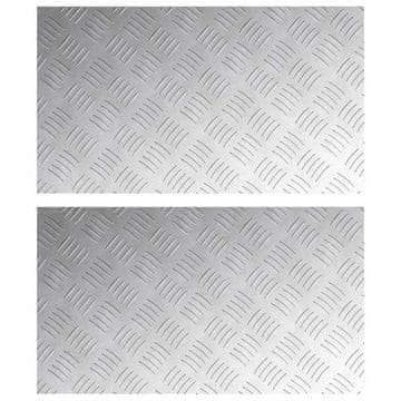 Vidaxl Stopnice Pravokotna 2 pcs srebrna 70 x 40 cm Aluminij