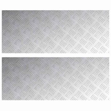 Vidaxl Šahovske Plošče 2 pcs srebrna 100 x 40 cm Aluminij