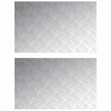 Vidaxl Stopnice Pravokotna 2 pcs srebrna 80 x 50 cm Aluminij