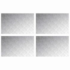 Vidaxl Stopnice Pravokotna 4 szt. srebrna 80 x 50 cm Aluminij