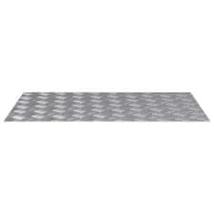 Vidaxl Stopnice Pravokotna 4 szt. srebrna 80 x 50 cm Aluminij