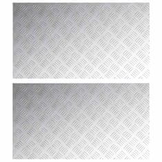 Vidaxl Stopnice Pravokotna 2 szt. srebrna 90 x 50 cm Aluminij