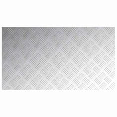 Vidaxl Stopnice Pravokotna 2 szt. srebrna 90 x 50 cm Aluminij