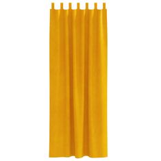 Vidaxl Zavese z zavesami 2 pcs gorčično rumena 140 x 260 cm Žamet