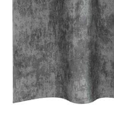 Vidaxl Zavesa z zavesami 2 pcs Siva 140 x 140 cm Žamet