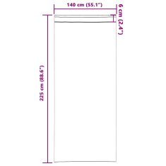 Vidaxl Zavesa z zavesami 2 pcs krema 225 x 140 cm Žamet