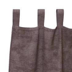 Vidaxl Zavesa z zavesami 2 pcs Rjava 225 x 140 cm Žamet