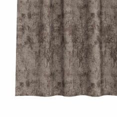 Vidaxl Zavesa z zavesami 2 pcs Kapučino 260 x 140 cm Žamet