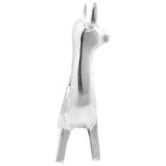 Vidaxl Skulptura bika srebrna 22 x 9.5 x 34 cm Aluminij