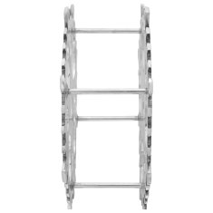 Vidaxl Srebrno stojalo za vino 15.4x5.5x15.4 palcev Aluminij