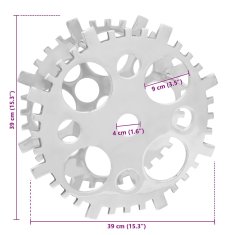 Vidaxl Srebrno stojalo za vino 15.4x5.5x15.4 palcev Aluminij