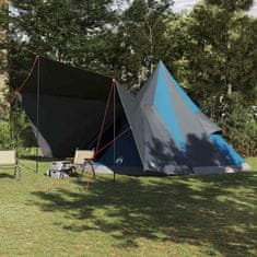 Vidaxl Družinski tipi šotor s streho Modra in siva 510 x 690 x 330 cm
