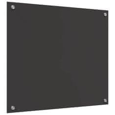 Vidaxl Zaščita za kuhinjo Temno siva 70 x 60 x 0.6 cm kaljeno steklo