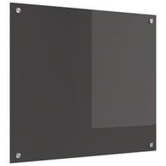 Vidaxl Zaščita za kuhinjo Temno siva 70 x 60 x 0.6 cm kaljeno steklo