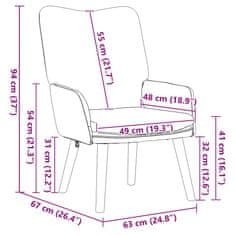 Vidaxl fotelj Temno siva 63 x 67 x 94 cm blago
