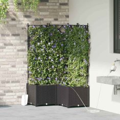 Vidaxl Vrtni lončki 1 kos Mreža Črna 80 x 80 x 142 cm Plastika