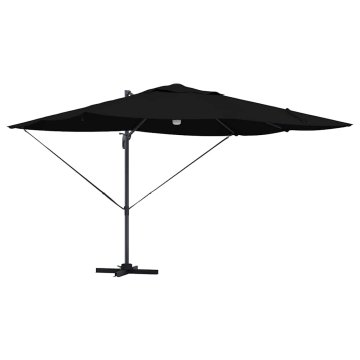 Vidaxl Senčnik Črna 351 x 250 x 253 cm Poliester in aluminij