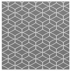 Vidaxl Zunanji preproga Sivo in belo 300 x 300 cm PP