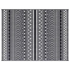 Vidaxl Zunanji preproga Črna in bela 300 x 400 cm PP