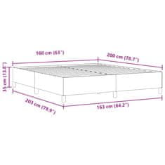 Vidaxl Postelja z vzmetnico Svetlo siva 160 x 200 cm Žametna tkanina