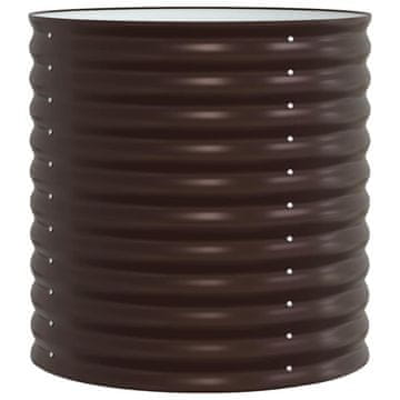 Vidaxl Vrtna visoka greda Rjava 80 x 80 x 81 cm Jeklo