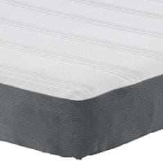 Vidaxl Vzmetnica z vzmetnico Siva 120 x 190 cm blago