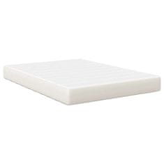 Vidaxl Vzmetnica z vzmetnico krema 140 x 190 cm blago