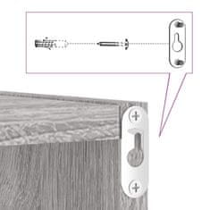 Vidaxl Stenske police s polico 4 pcs Siva Sonoma 26 x 15 x 26 cm