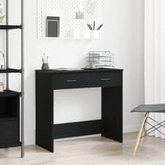 Vidaxl Miza Črni hrast 80 x 40 x 75 cm Konstruiran les