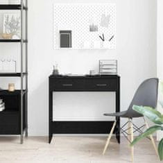 Vidaxl Miza Črni hrast 80 x 40 x 75 cm Konstruiran les