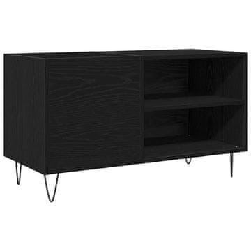 Vidaxl Omara za plošče Črni hrast 85 x 38 x 48 cm Konstruiran les