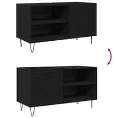 Vidaxl Omara za plošče Črni hrast 85 x 38 x 48 cm Konstruiran les