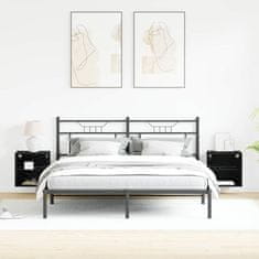 Vidaxl Ležeča polica 2 pcs Črna 40 x 28.5 x 40 cm Konstruiran les