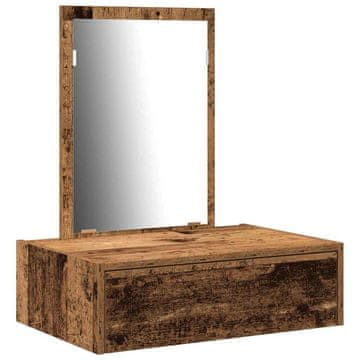 Vidaxl Toaletna mizica Rjava 60 x 40 x 70 cm Konstruiran les